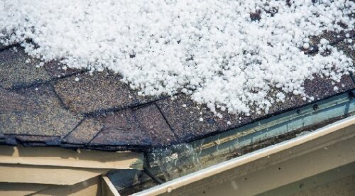 hail on roof