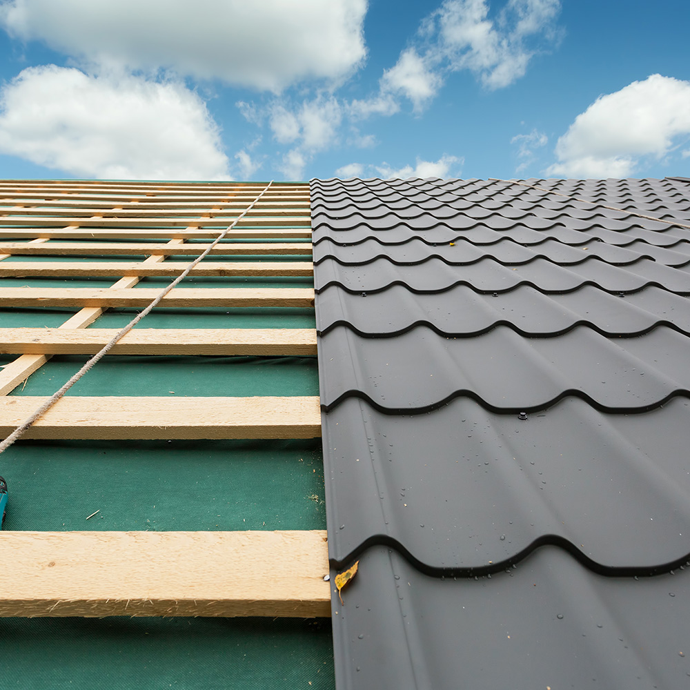 roof being built