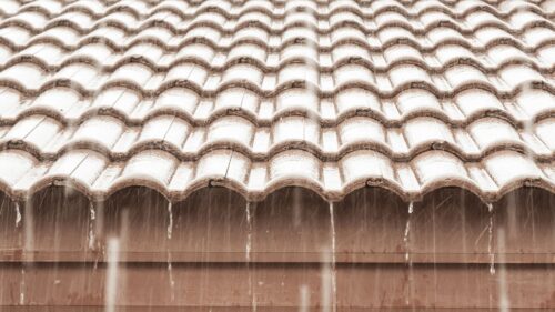roof with spring runoff