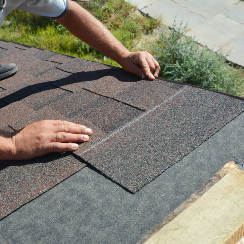 installing shingles
