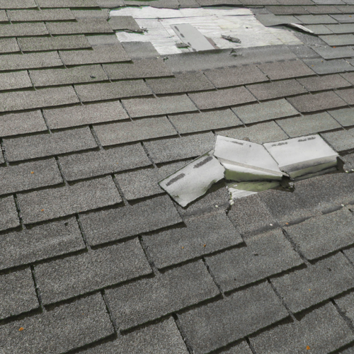 damaged roof