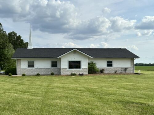 new roof for a church installed by big boy's roofing and construction