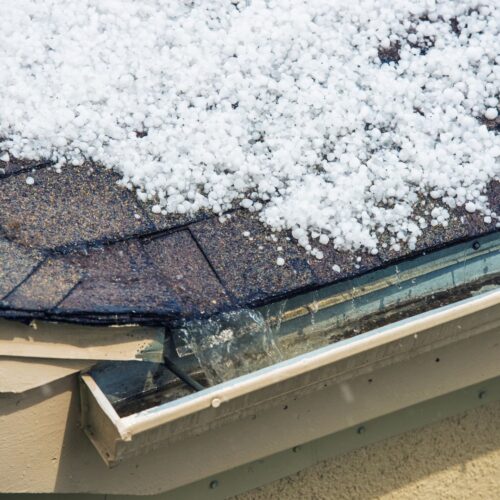 hail on roof