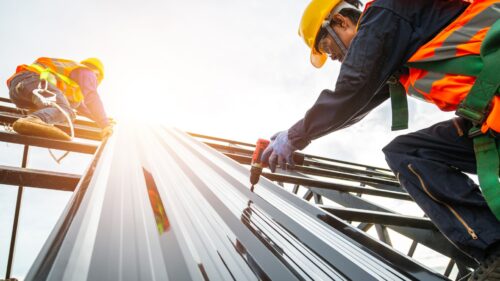 metal roof installation
