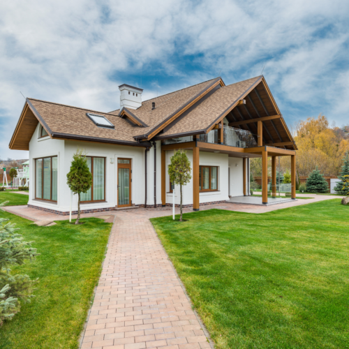 A newly constructed home
